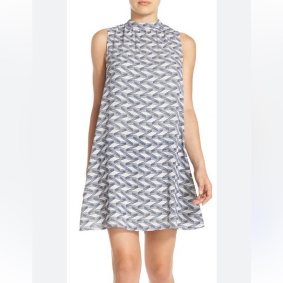 BB Dakota Grey High Neck Shift Dress - Picture 1 of 6